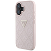 Guess Hot Stamp 4G mintás háromszög fém logós iPhone 16 tok - rózsaszín