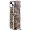 Guess IML 4G Gold Stripe tok iPhone 15 Plus / 14 Plus telefonhoz - barna