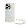 Guess IML Flowers Allover Electro gyöngyszíjjal MagSafe - iPhone 16 Pro tok fehér (GUHMP16LHCPOFPH)