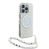 Guess IML Flowers Allover Electro gyöngyszíjjal MagSafe - iPhone 16 Pro tok fehér (GUHMP16LHCPOFPH)