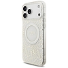 Guess IML Flowers Electro Pearl Strap MagSafe tok iPhone 17 Pro Maxhoz, fehér