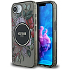 Guess IML Flowers MagSafe iPhone 16e tok - fekete