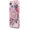 Guess IML Flowers MagSafe iPhone 16e tok - rózsaszín