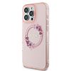 Guess IML Flowers Wreath MagSafe iPhone 16 Pro tok - rózsaszín