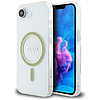Guess IML Glitter Circle MagSafe iPhone 16e tok - átlátszó