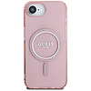Guess IML Glitter Circle MagSafe tok iPhone 16e-hez - rózsaszín