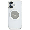 Guess IML Metal Colored Circle Classic Logo MagSafe tok iPhone 16-hoz - szürke