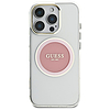 Guess IML Metal Colored Circle Classic Logo MagSafe tok iPhone 16 Pro Maxhoz - rózsaszín