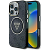 Guess IML Metal Glitter 4G kör alakú háromszög alakú MagSafe tok iPhone 16 Pro Maxhoz, fekete
