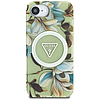 Guess IML Metal Glitter Flowers Triangle MagSafe iPhone 16e tok - zöld