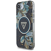 Guess IML Metal Glitter Flowers Triangle MagSafe tok iPhone 16e-hez - fekete