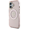 Guess IML Metal Mountain Logo MagSafe iPhone 16 tok - rózsaszín