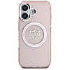 Guess IML Metal Mountain Logo MagSafe iPhone 16 tok - rózsaszín
