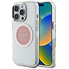Guess IML Metal színes kör klasszikus logós MagSafe iPhone 16 Pro tok - rózsaszín