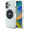 Guess IML Metal színes kör klasszikus logós MagSafe tok iPhone 16-hoz - fekete