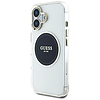 Guess IML Metal színes kör klasszikus logós MagSafe tok iPhone 16-hoz - fekete