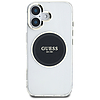 Guess IML Metal színes kör klasszikus logós MagSafe tok iPhone 16-hoz - fekete