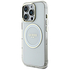Guess IML Metal színes kör klasszikus logós MagSafe tok iPhone 16 Pro Maxhoz - fehér