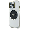 Guess IML Metal színes kör klasszikus logós MagSafe tok iPhone 16 Pro Maxhoz, fekete