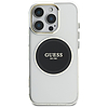 Guess IML Metal színes kör klasszikus logós MagSafe tok iPhone 16 Pro Maxhoz, fekete