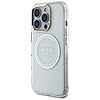Guess IML Metal színes kör klasszikus logós MagSafe tok iPhone 16 Próhoz - fehér
