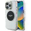 Guess IML Metal színes kör klasszikus logós MagSafe tok iPhone 16 Próhoz - fekete