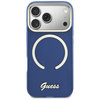 Guess IML Script fém MagSafe tok iPhone 17 Pro Maxhoz, kék