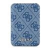 Guess indukciós külső akkumulátor 15W GUPB5FP4EMGB 5000mAh kék/kék 4G bőr fém logóval MagSafe