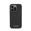 Guess Leather 4G pecsétes tok iPhone 15 Pro készülékhez fekete (GUHCP15LP4EPMK)