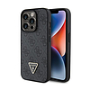 Guess Leather 4G Triangle Strass tok iPhone 15 Pro Max készülékhez fekete (GUHCP15XP4TDPK)