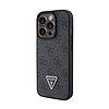Guess Leather 4G Triangle Strass tok iPhone 15 Pro Max készülékhez fekete (GUHCP15XP4TDPK)