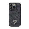 Guess Leather 4G Triangle Strass tok iPhone 15 Pro Max készülékhez fekete (GUHCP15XP4TDPK)