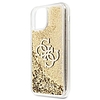 Guess Liquid Glitter 4G nagy logó - iPhone 11 tok arany (GUHCN61LG4GGO)
