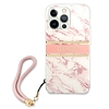 Guess márványszíj - tok iPhone 13 Pro Max készülékhez rózsaszín (GUHCP13XKMABPI)