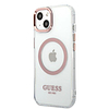 Guess Metal Outline MagSafe tok iPhone 13-hoz - rózsaszín