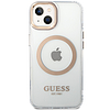 Guess Metal Outline MagSafe tok iPhone 15 Plus / 14 Plus-hoz - arany