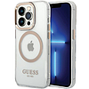 Guess Metal Outline MagSafe tok iPhone 15 Próhoz - arany