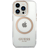 Guess Metal Outline MagSafe tok iPhone 15 Próhoz - arany