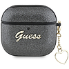 Guess metál Script Charm tok AirPods 4-hez - fekete