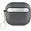 Guess metál Script Charm tok AirPods 4-hez - fekete