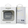 Guess metál Script Charm tok AirPods 4-hez - fekete