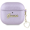 Guess metál Script Charm tok AirPods 4-hez - lila