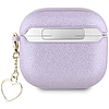 Guess metál Script Charm tok AirPods 4-hez - lila