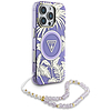 Guess Palm Trees Triangle Pearl Strap MagSafe iPhone 16 Próhoz való tok, lila