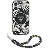 Guess Palm Trees Triangle Pearl Strap MagSafe iPhone 16 tok, fekete