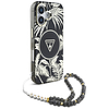 Guess Palm Trees Triangle Pearl Strap MagSafe iPhone 16 tok, fekete