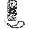 Guess Palm Trees Triangle Pearl Strap MagSafe tok iPhone 16 Pro Max készülékhez, fekete