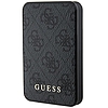 Guess Powerbank 15W GUPB5LP4GEGK 5000mAh fekete/fekete 4G bőr fém logó