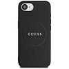 Guess PU Grained Classic logós tok iPhone 16e-hez MagSafe-fel - fekete