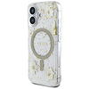 Guess Resin Flowers Glitter MagSafe iPhone 16 tok - bézs